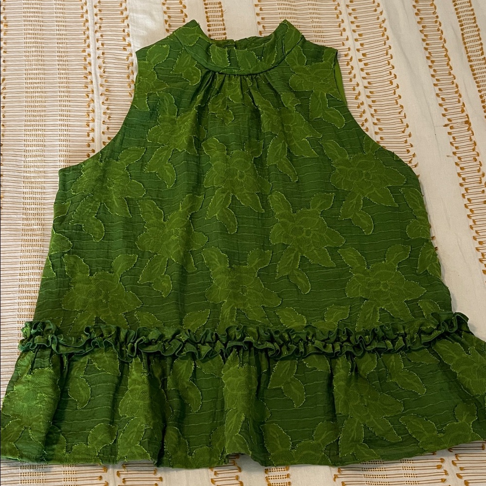 Maeve Green Peplum Top